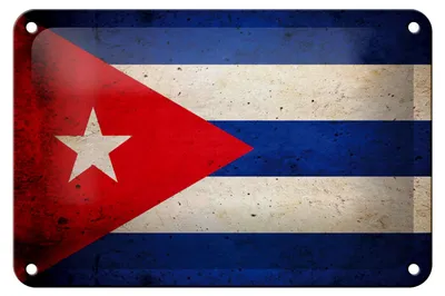 Produktbild von Blechschild Flagge 18x12cm Kuba Cuba Fahne