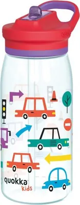 Obrázek produktu pro Quokka Kids Glow, plastová láhev s brčkem Cars, 580 ml, 40285