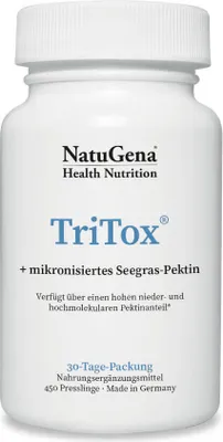 Produktbild von NatuGena TriTox® | 450 Presslinge | Chlorella-Alge mit mikronisiertem Seegras-Pektin |  | vegan