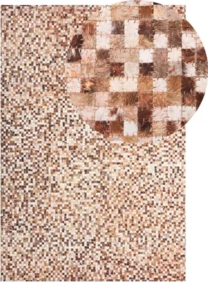 Obrázek produktu pro BELIANI Koberec z hovězí kůže hnědý 160 x 230 cm moderní boho