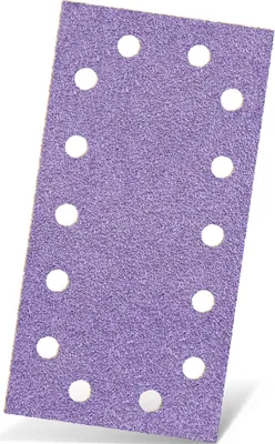 Produktbild von MENZER Purple HD Klett-Schleifblätter, 230 x 115 mm, 14-Loch, f. Schwingschleifer, Keramik-Mix (50 Stk.) K150
