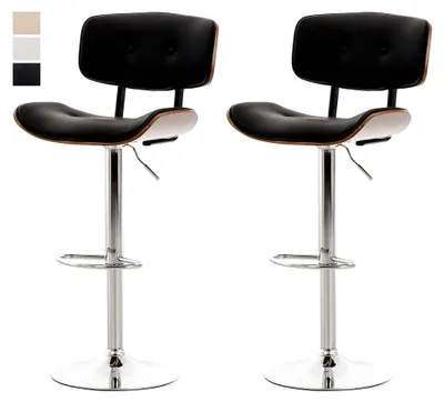 Produktbild von 2er Set Barhocker Sarnia Kunstleder mit Chromgestell