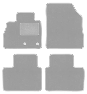 Image de Tapis de sol en moquette pour Renault Scenic IV 2016- (monospace) – jeu 4 pièces, gris, sur mesure – Wielganizator OSLO