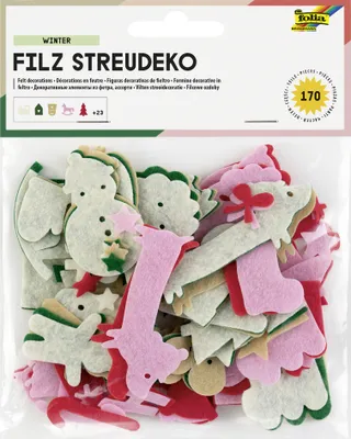Immagine prodotto di folia 5256 folia decorazione in feltro "Inverno", 170 pezzi
