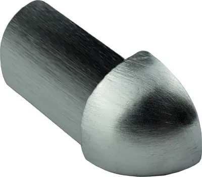 Produktbild von Viertelkreis Edelstahlschiene Profil Fliesenschiene Edelstahl V2A L250cm 12mm Ausseneck gebürstet