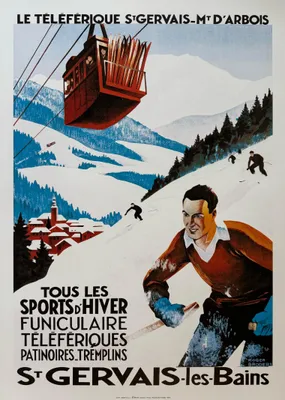 Image de St Gervais les Bains - 50x70cm Affiche Poster