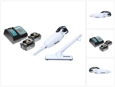 Productafbeelding van Makita DCL 181 FRT W accu stofzuiger 18 V wit + 2x oplaadbare accu 5.0 Ah + lader