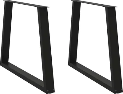 Obrázok produktu pre Nohy k jedálenskému stolu v tvare V, 2 ks, čierne, 90 x (72-73,3) cm, oceľ
