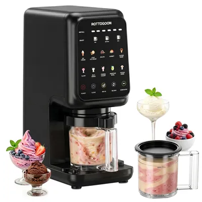 Eismaschine mit 10 Programmen, Mix-In & Selbstreinigung, 650 ml