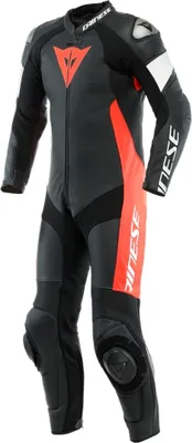 Produktbild von DAINESE TOSA Lederkombi 1-Teiler perforiert schwarz-fluo rot-weiss 56
