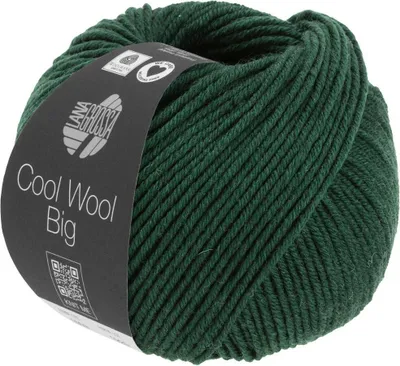 Produktbild von Lana Grossa COOL WOOL Big Mélange 50 g extrafeine Wolle in dezenten Mélange-Tönen 120 m, Farbe:1625 - Dunkelgrün meliert