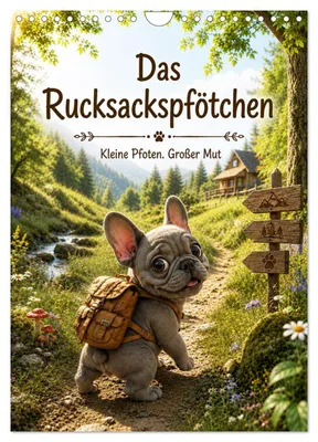 Produktbild von Das Rucksackpfötchen (Wandkalender 2027 DIN A4 hoch), CALVENDO Monatskalender