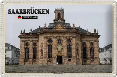 Produktbild von Blechschild Städte Saarbrücken Ludwigskirche 30x20cm