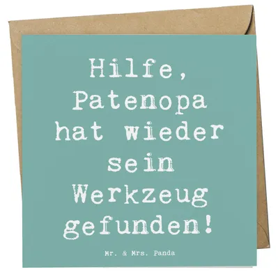 Produktbild von Mr. & Mrs. Panda doppelkarte Spruch Patenopa Abenteuer - Meeresbrise - Geschenk, Familienleben, Geburtstage, Glückwunschkarte, Patenschaft, Liebe, faltkarte, Großvater