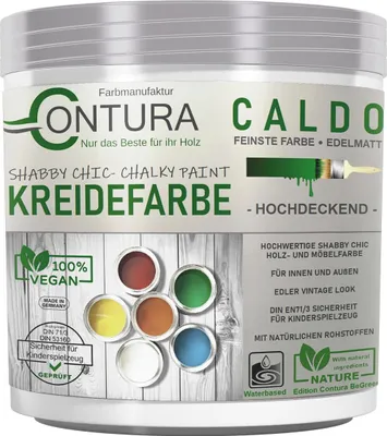 Produktbild von Contura BeGreen 250ml. Kreidefarbe Shabby Chic Möbellack - 01 Weiß
