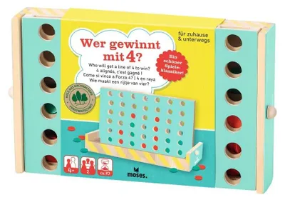 Produktbild von Gesellschaftsspiel Reisespiel Vier gewinnt - Holz - Ab 4 Jahren - Klettverschluss