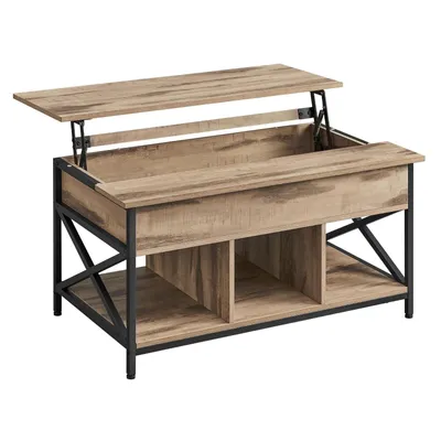 Obrázek produktu pro Výškově nastavitelný konferenční stolek LUBOR, 60x100x(48-62)cm, velbloudí hnědá/černá
