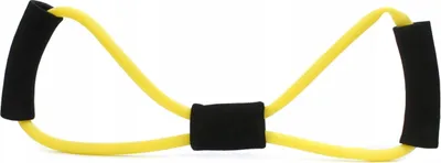 Produktbild von Fitness Expander Gummi mit Schaumstoffgriffen - Widerstandsband für Oberkörpertraining