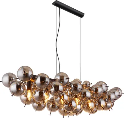 Produktbild von Globo Lighting Hängeleuchte Metall schwarz matt, 6x E14