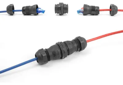 Produktbild von DeLOCK Kabelverbinder RJ45 Buchse zu RJ45 Buchse Cat.6A IP68 staub- und wasserdicht, RJ45, RJ45, Schwarz