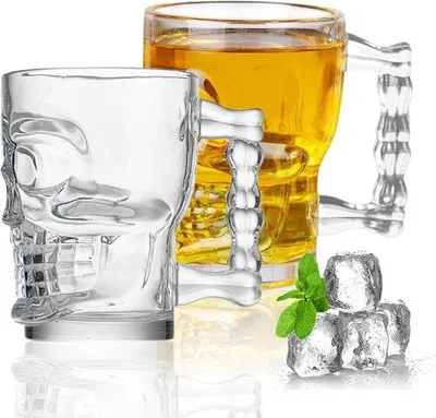 Zdjęcie produktu dla Szklane kufle do piwa pszenicznego – można myć w zmywarce – 6 sztuk – z uchwytem