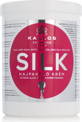 Produktbild von Kallos KJMN Silk with Olive oil and Silk protein 1000ml, 1000 ml, Unisex, Stumpfes Haar, Nährend, Glanz, Olivenöl, Topf