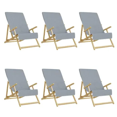 Produktbild von Strandtücher 6 Stk. Grau 60x135 cm Stoff 400 GSM