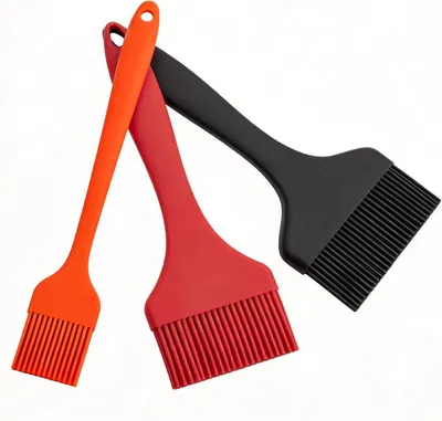 Imagen del producto de Juego de pinceles de silicona para la cocina, resistentes al calor, de 3 piezas, de 21 cm, ideales para asar a la parrilla y hornear