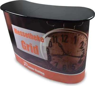 Produktbild von Promotion-Theke Grid ohne Druck, Popup Theke 2x2 Felder, Messetheke, Messetresen, Theke, Messestand, Werbetheke, Promostand, Werbesystem, Messetheke