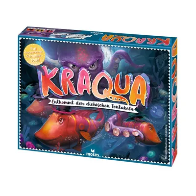 Produktbild von MOS90355 - Kraqua, Brettspiel, 2-4 Spieler, ab 8 Jahren (DE-Ausgabe)