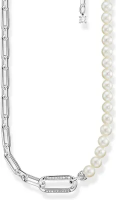 Produktbild von THOMAS SABO Kette "Glieder und Perlen" Silber KE2109-167-14-