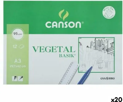 Obrázok produktu pre Rastlinný papier Canson A3 12 listov (20 kusov)