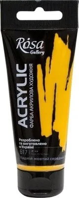 Zdjęcie produktu dla Rosa Gallery Farba akrylowa Cadmium Yellow Medium (617) 60 ml 1 szt.