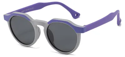Obrázek produktu pro Techsuit - Kids Polarized Sunglasses 601 dětské polarizační sluneční brýle s UV ochranou, šedými skly a rámem TPEE - fialovo-šedé