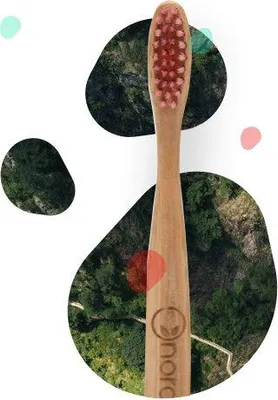 Obrázek produktu pro NORDICS Dětský bambusový kartáček růžový 1 ks