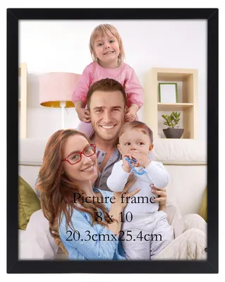 Image de Cadre photo moderne - Pour accrocher au mur ou poser - Noir - 20x25 cm