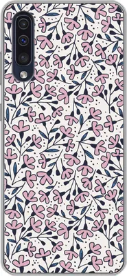 Produktbild von MuchoWow® Handyhülle Schutzhülle Hülle für Telefoonhoesje Samsung Galaxy A30s Mädchen - Blumen - Rosa - Muster - Mädchen - Kinder - Mädchen Silikon Softcase Handy Hülle - Karteninhaber