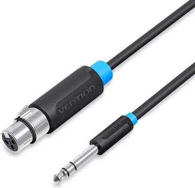Productafbeelding van Vention BBEBH, XLR, Samec, Samec, Verzinkt koper, 2 meter, Zwart