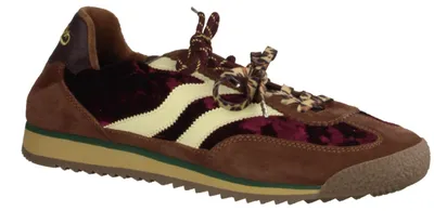 Produktbild von Maripe Utah V.10 Damensneaker, Leder/Textil, Rot/Braun/Beige Doppelschnürung - Damenschuhe Top Trends, Rot, leder/textil