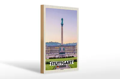 Produktbild von Holzschild Städte Stuttgart Deutschland Schlossplatz 20x30cm