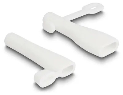 Productafbeelding van DELOCK Stofbescherming voor USB Type-A connectoren en USB Type-C connectoren, set van 2 stuks, wit, siliconen, China