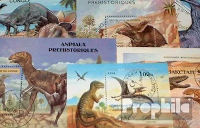 Produktbild von Briefmarken Motive 10 verschiedene Prähistorische Tiere Blöcke