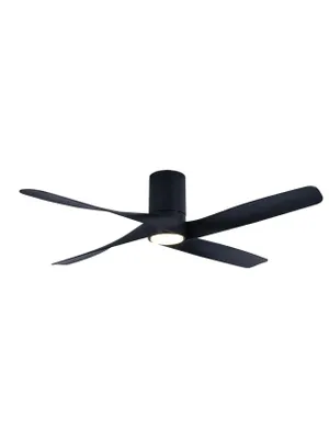 Produktbild von Energiespar Deckenventilator mit LED Beleuchtung und Fernbedienung Riviera Schwarz 132 cm