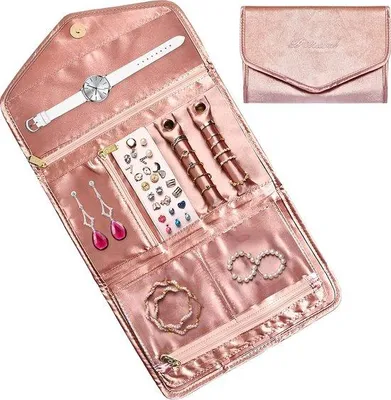 Produktbild von Famanu Schmuckrolle für Reisen - Schmuckorganizer aus Leder