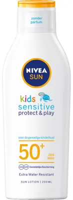 Produktbild von Nivea Sun Protect & Sensitive Sonnenmilch für Kinder LSF 50+ (200 ml)
