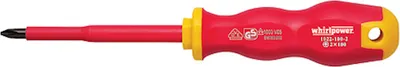 Produktbild von PROREGAL Isolierter Schraubendreher Kreuz Whirlpower® PZ3 / 150mm, DIN8764, VDE 1000V, GS