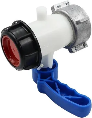 Image de Accessoire de raccordement pour réservoir IBC de 62 mm avec vanne de vidange d'eau de pluie