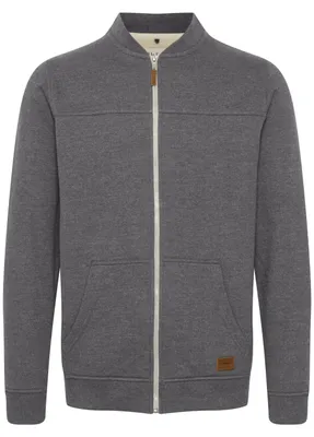 Produktbild von Blend BHArco Herren Sweatjacke Collegejacke Cardigan mit kurzem Stehkragen Reißverschluss Kängurutasche Baumwollmischung Regular fit