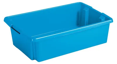 Image de Boîte de rangement Sunware - plastique - 30 L - bleu - 59 x 39 cm