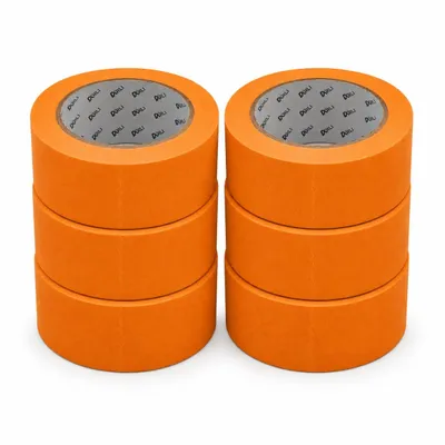 Produktbild von 6x ARLI Kreppband Goldband 50 mm x 50m Acrylat Abdeckbänder ECO für Maler und Lackierer